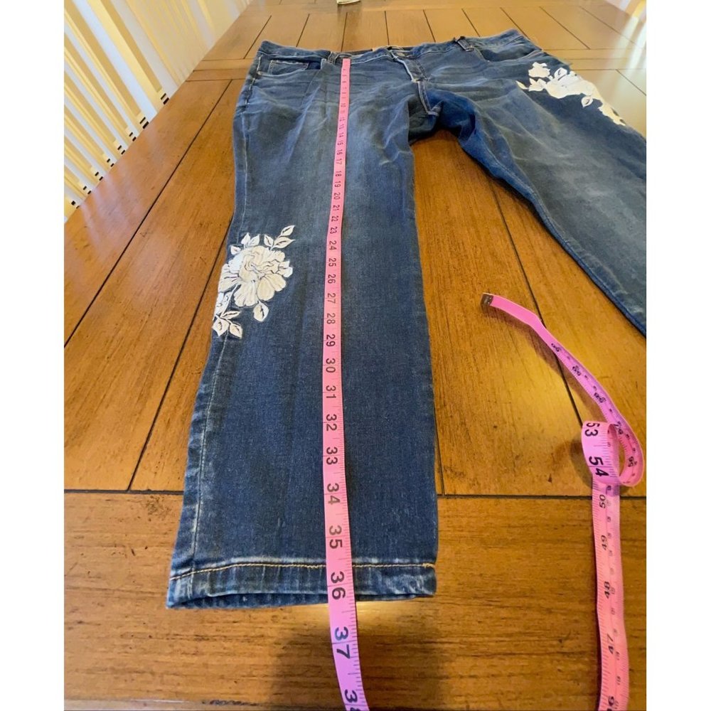 Kut From The Kloth Janet Ankle Skinny Embroidered Jeans 24W NWT - Picture 11 of 14
